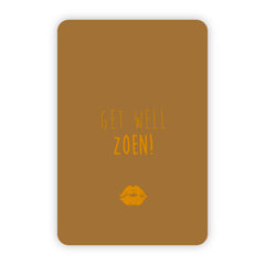 Wenskaart | Get well zoen goudfolie