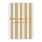 Wenskaart | Gefeliciteerd een nieuw huis goudfolie