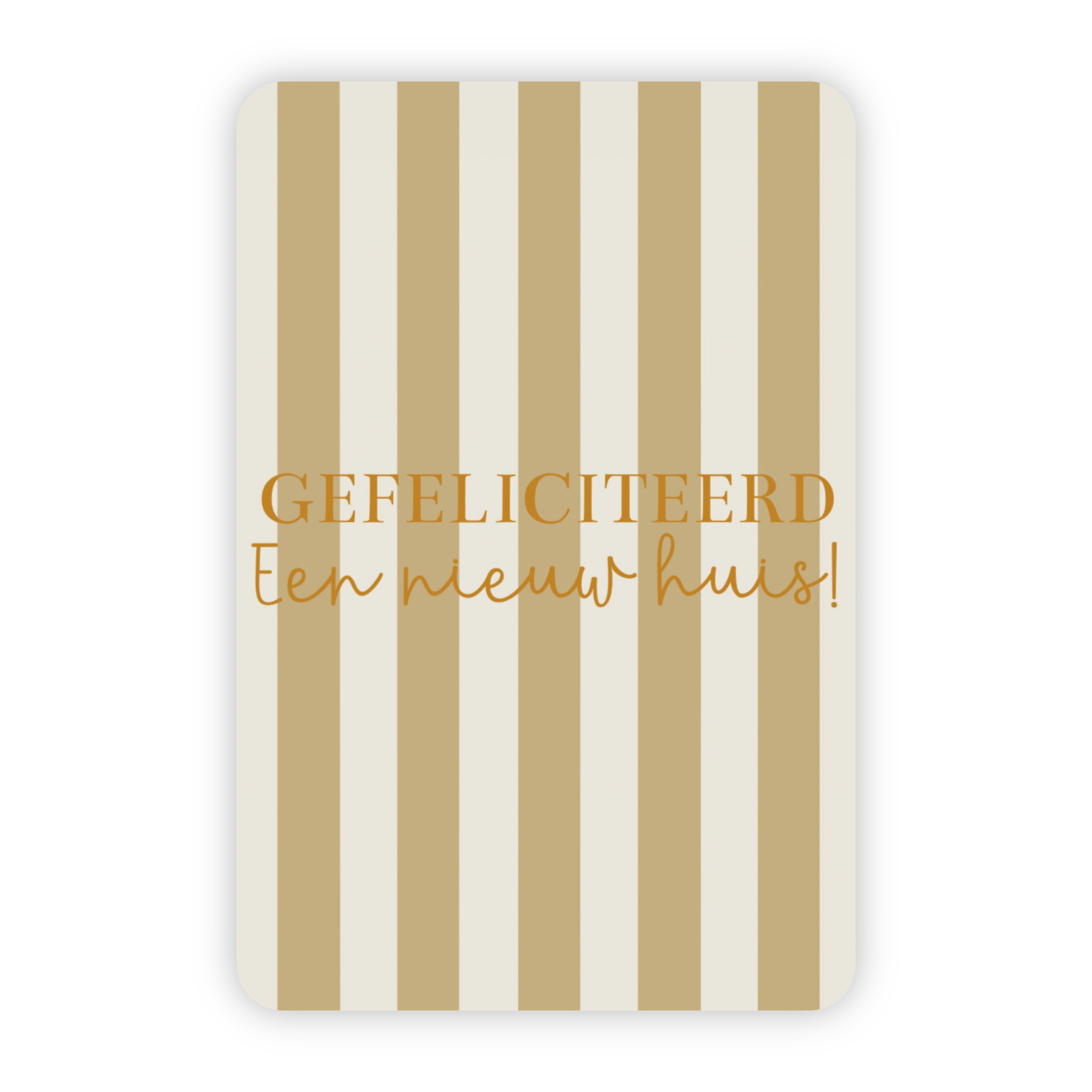 Wenskaart | Gefeliciteerd een nieuw huis goudfolie