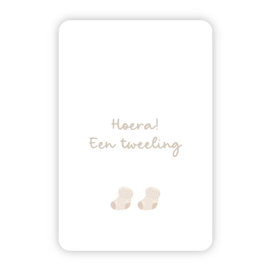 Wenskaart | Hoera! Een tweeling