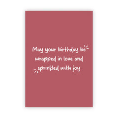Dubbele wenskaart | May your birthday be wrapped