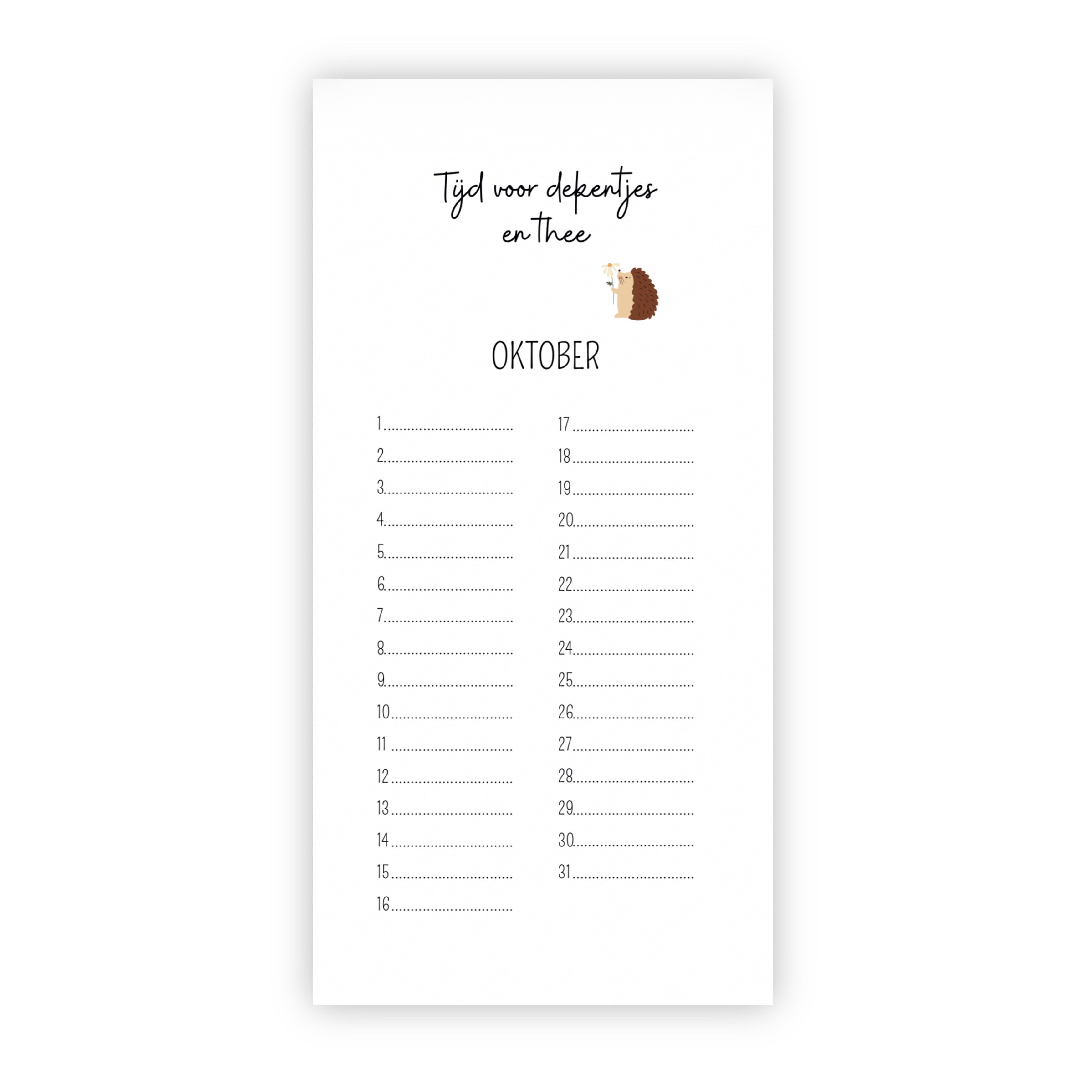 Verjaardagskalender | Taart, slingers en een lach