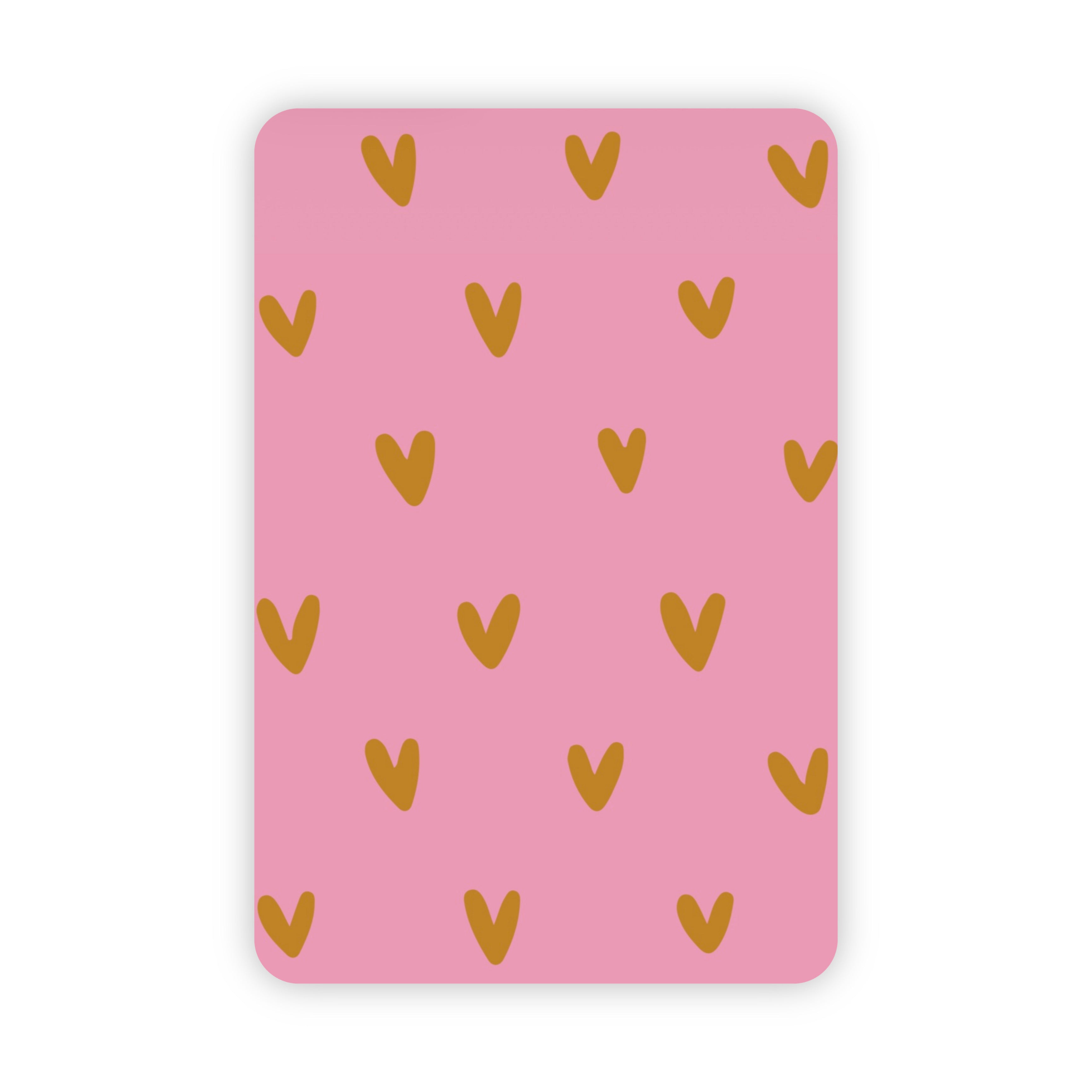 Wenskaart | Blanco hartjes goudfolie