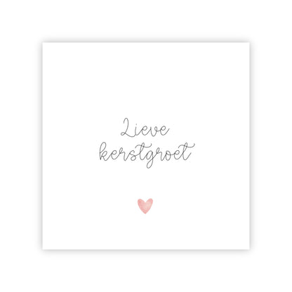 Dubbele kerstkaart | Lieve kerstgroet