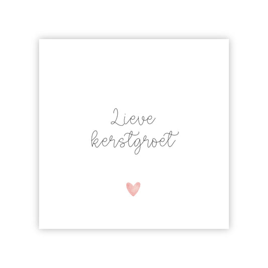 Dubbele kerstkaart | Lieve kerstgroet