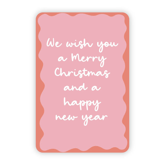 Kerstkaart | We wish you a Merry Christmas and a happy new year