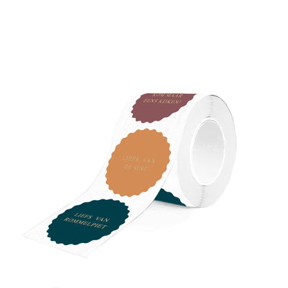 Cadeaustickers | Liefs sint 10 stuks goudfolie