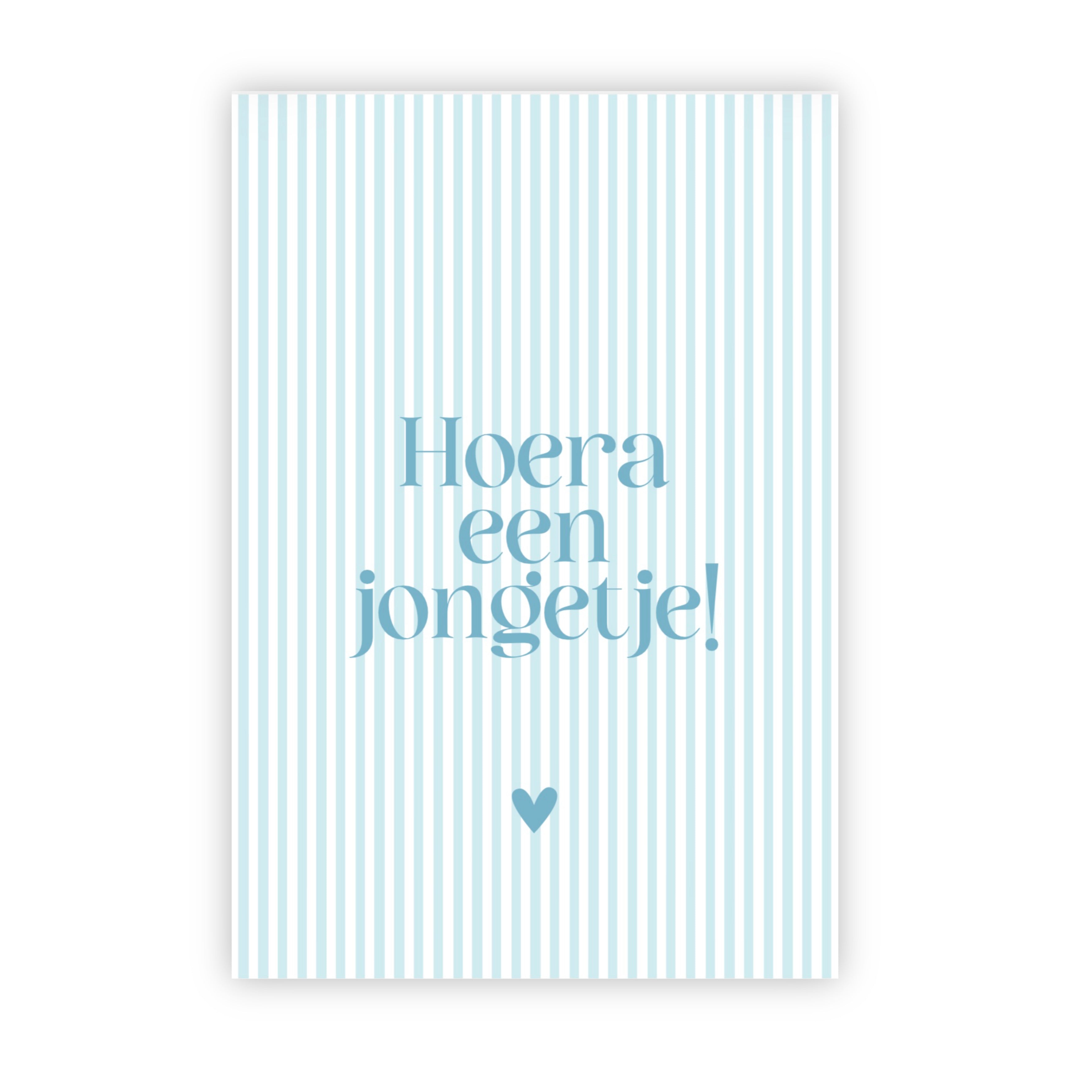 Dubbele wenskaart | Hoera een jongetje