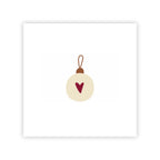 Dubbele kerstkaart | Blanco kerstbal