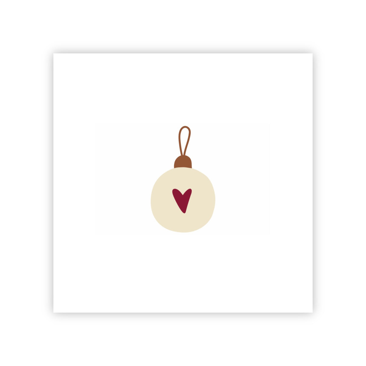 Dubbele kerstkaart | Blanco kerstbal