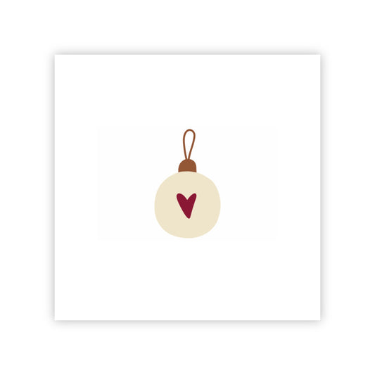Dubbele kerstkaart | Blanco kerstbal