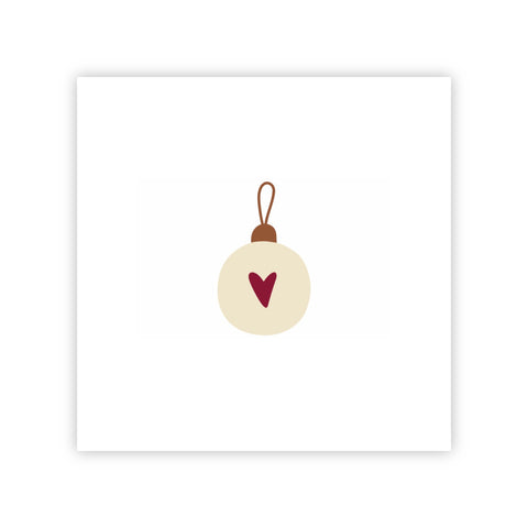 Dubbele kerstkaart | Blanco kerstbal