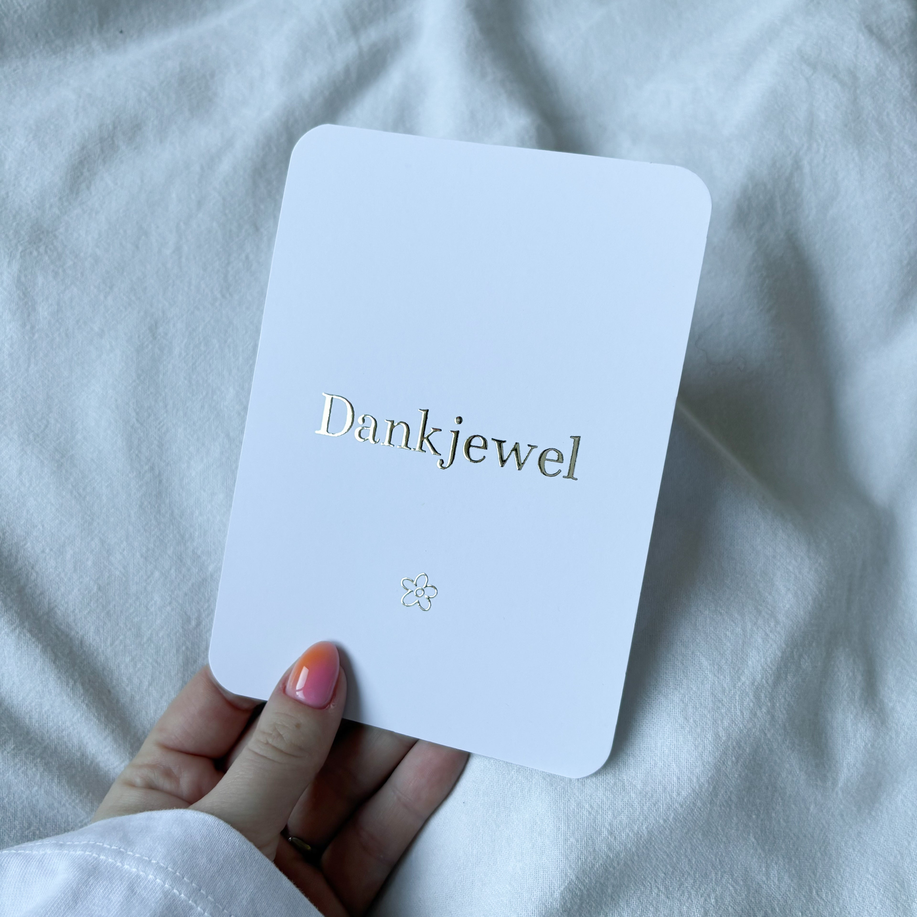 Wenskaart | Dankjewel goudfolie