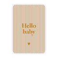 Wenskaart | Hello baby goudfolie