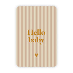 Wenskaart | Hello baby goudfolie
