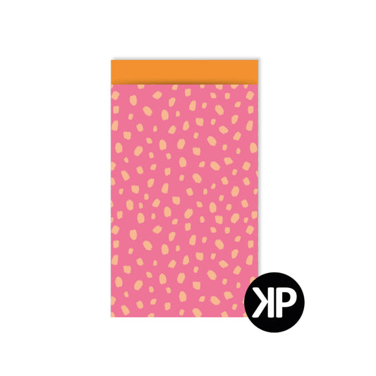 Cadeauzakjes | Dots pink/ orange 5 stuks