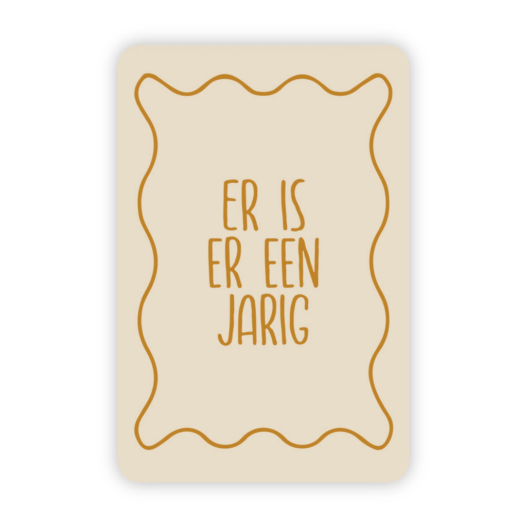 Wenskaart | Er is er een jarig goudfolie