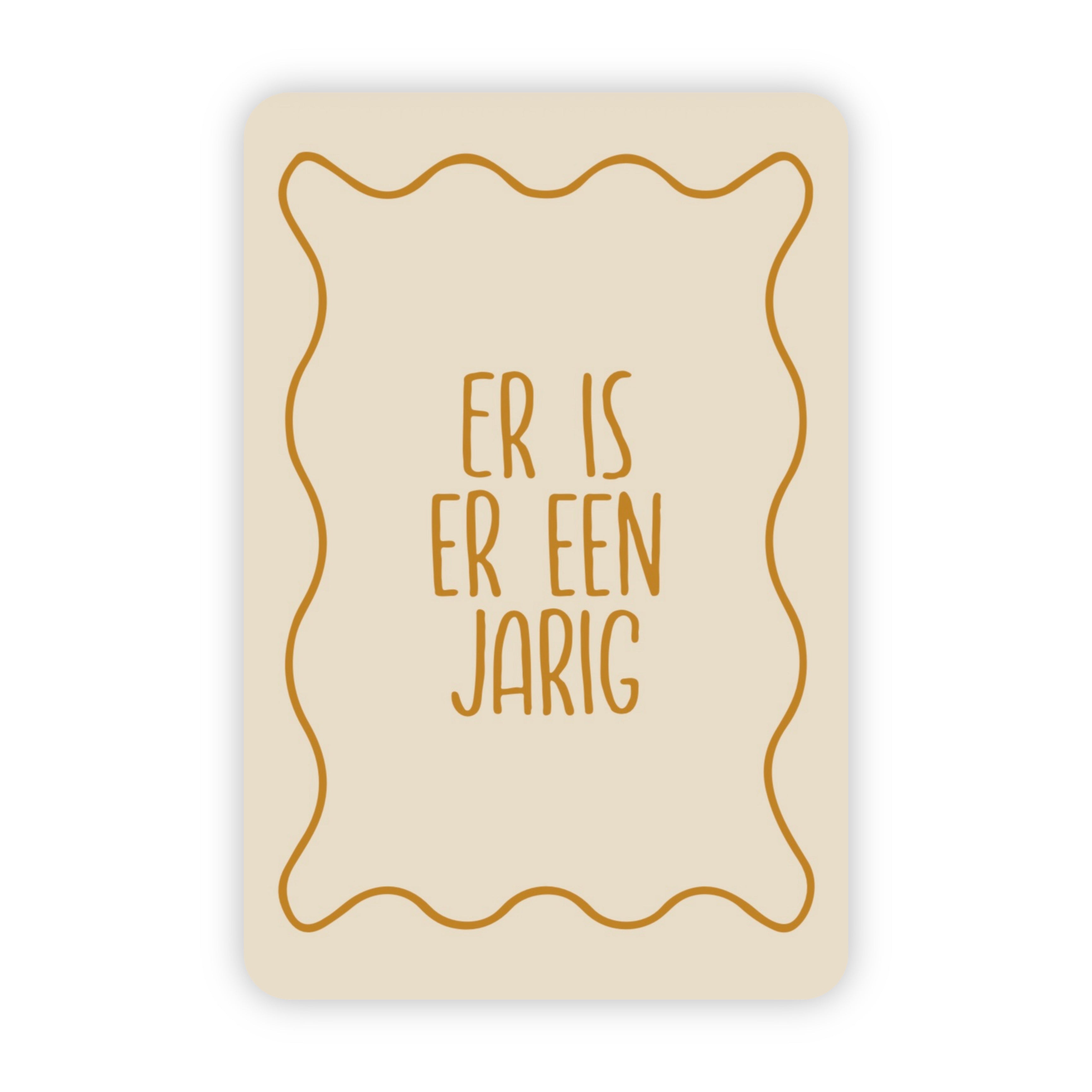 Wenskaart | Er is er een jarig goudfolie