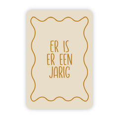 Wenskaart | Er is er een jarig goudfolie