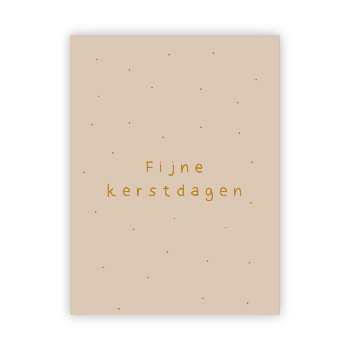 Dubbele kerstkaart goudfolie | Fijne kerstdagen