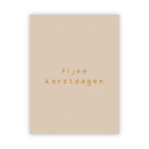 Dubbele kerstkaart goudfolie | Fijne kerstdagen