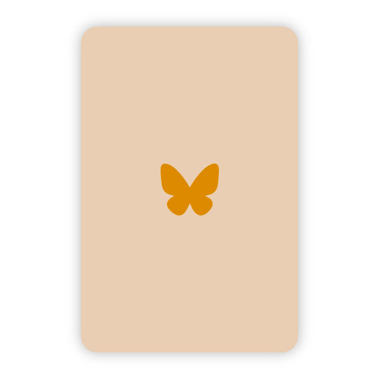 Minikaart | Blanco vlinder goudfolie