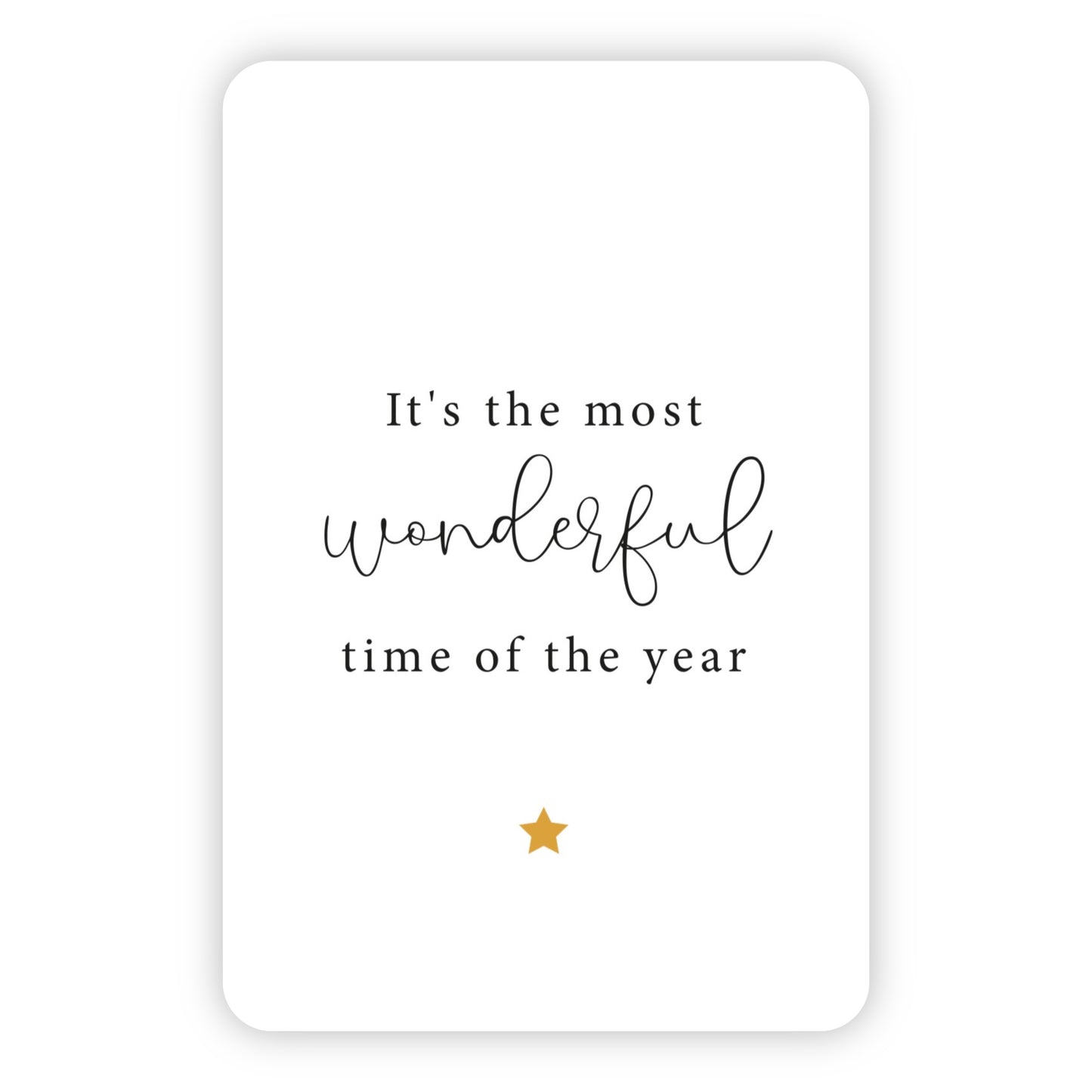 Minikaart kerst | It’s the most wonderful time of the year
