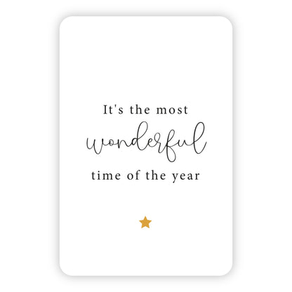 Minikaart kerst | It’s the most wonderful time of the year