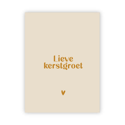 Dubbele kerstkaarten | Set van 10 met goudfolie