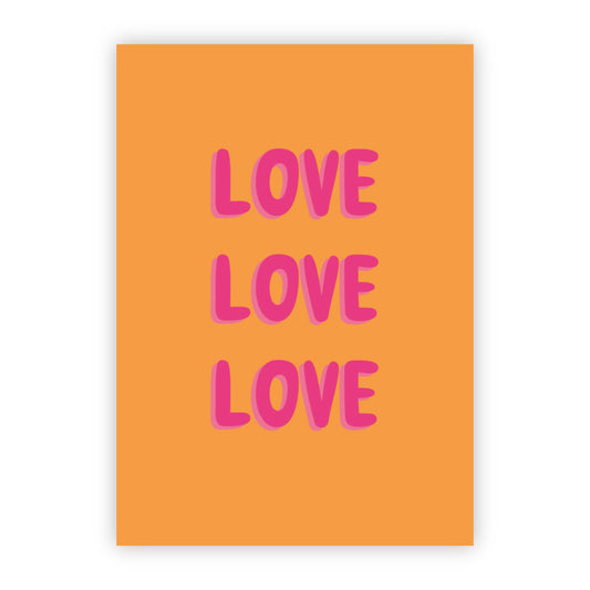Wenskaart | Love love love