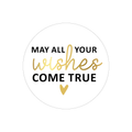 Cadeaustickers | May all your wishes come true 10 stuks goudfolie