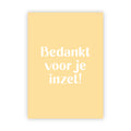 Dubbele wenskaart | Bedankt voor je inzet