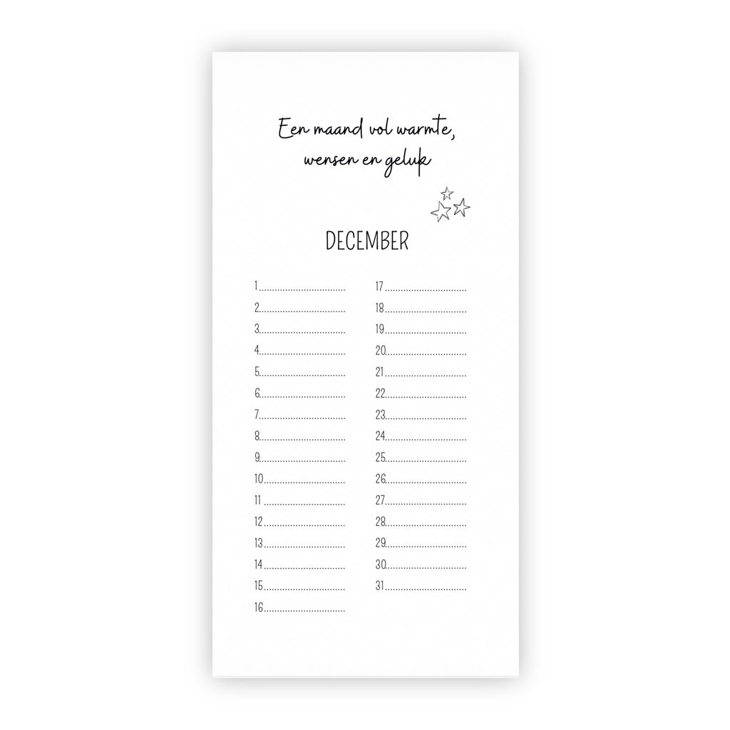 Verjaardagskalender | Taart, slingers en een lach