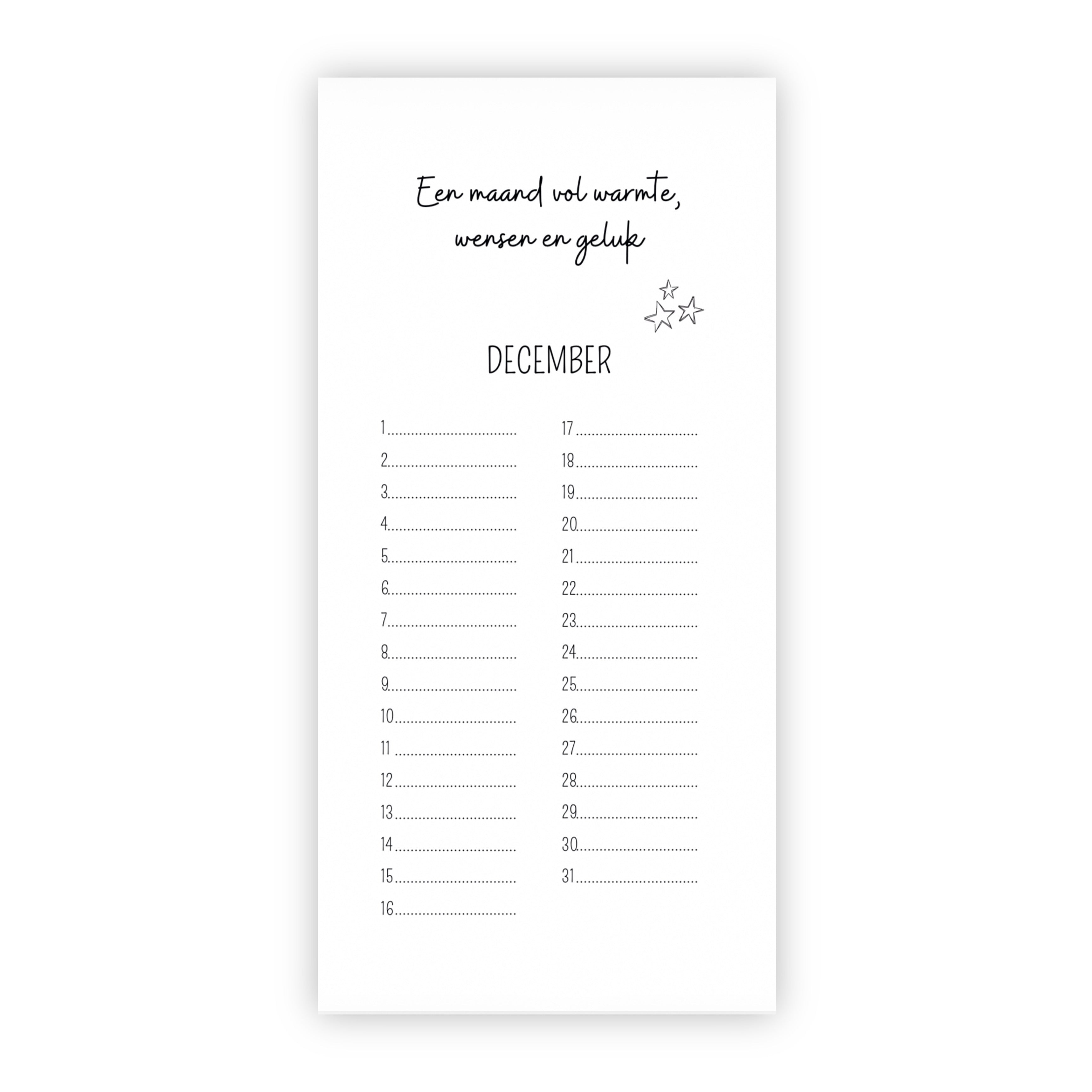 Verjaardagskalender | Taart, slingers en een lach