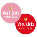 Cadeaustickers | Veel liefs voor jou 10 stuks goudfolie