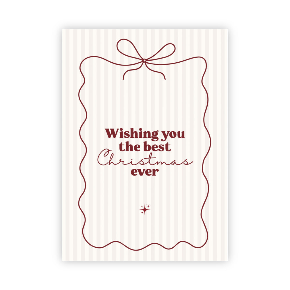 Dubbele kerstkaart | Wishing you the best Christmas ever