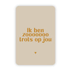 Wenskaart | Ik ben zo trots op jou goudfolie