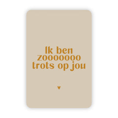 Wenskaart | Ik ben zo trots op jou goudfolie