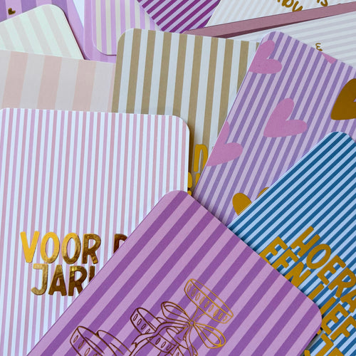 Wenskaarten | Set van 20 met goudfolie