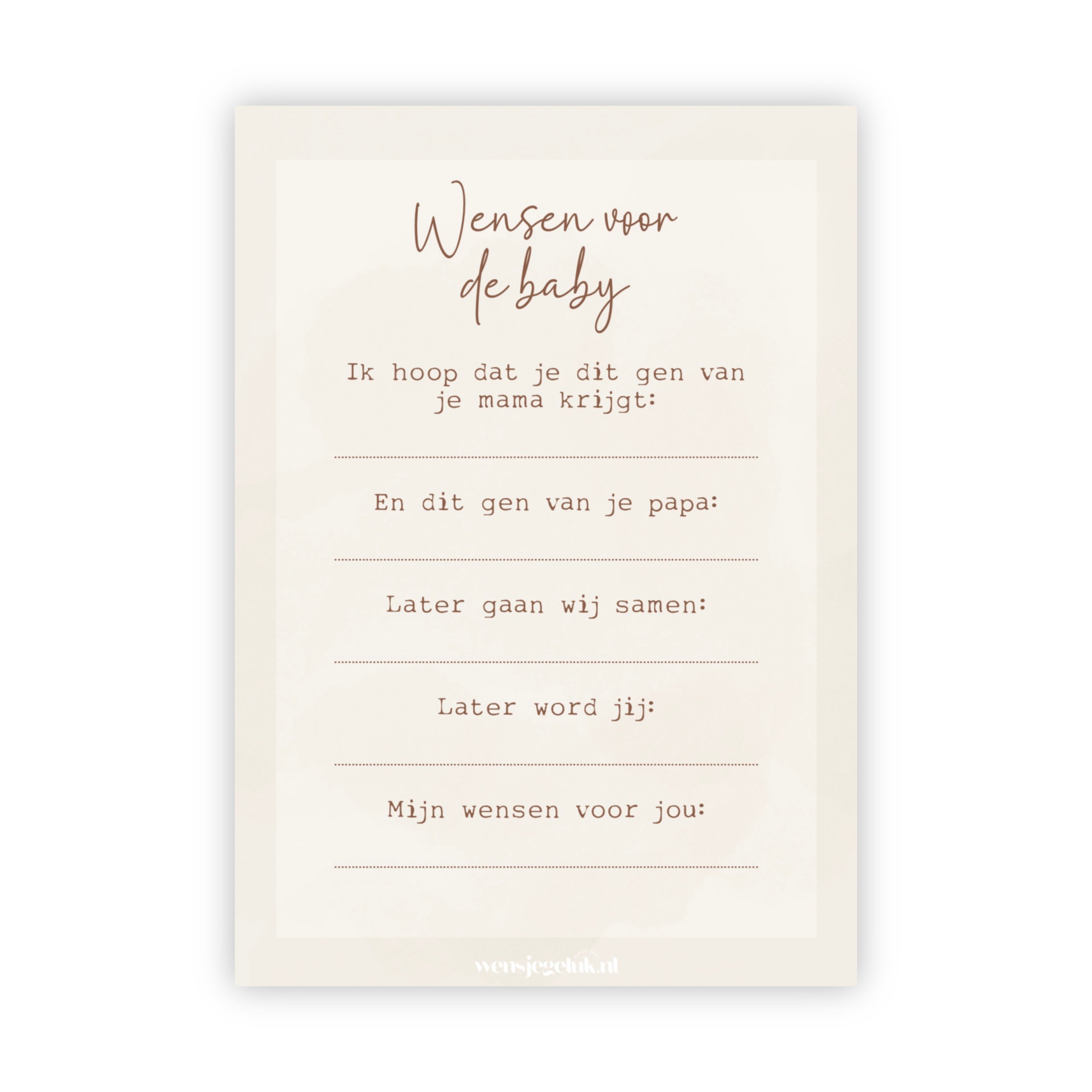 Invulkaarten babyshower | Set van 10