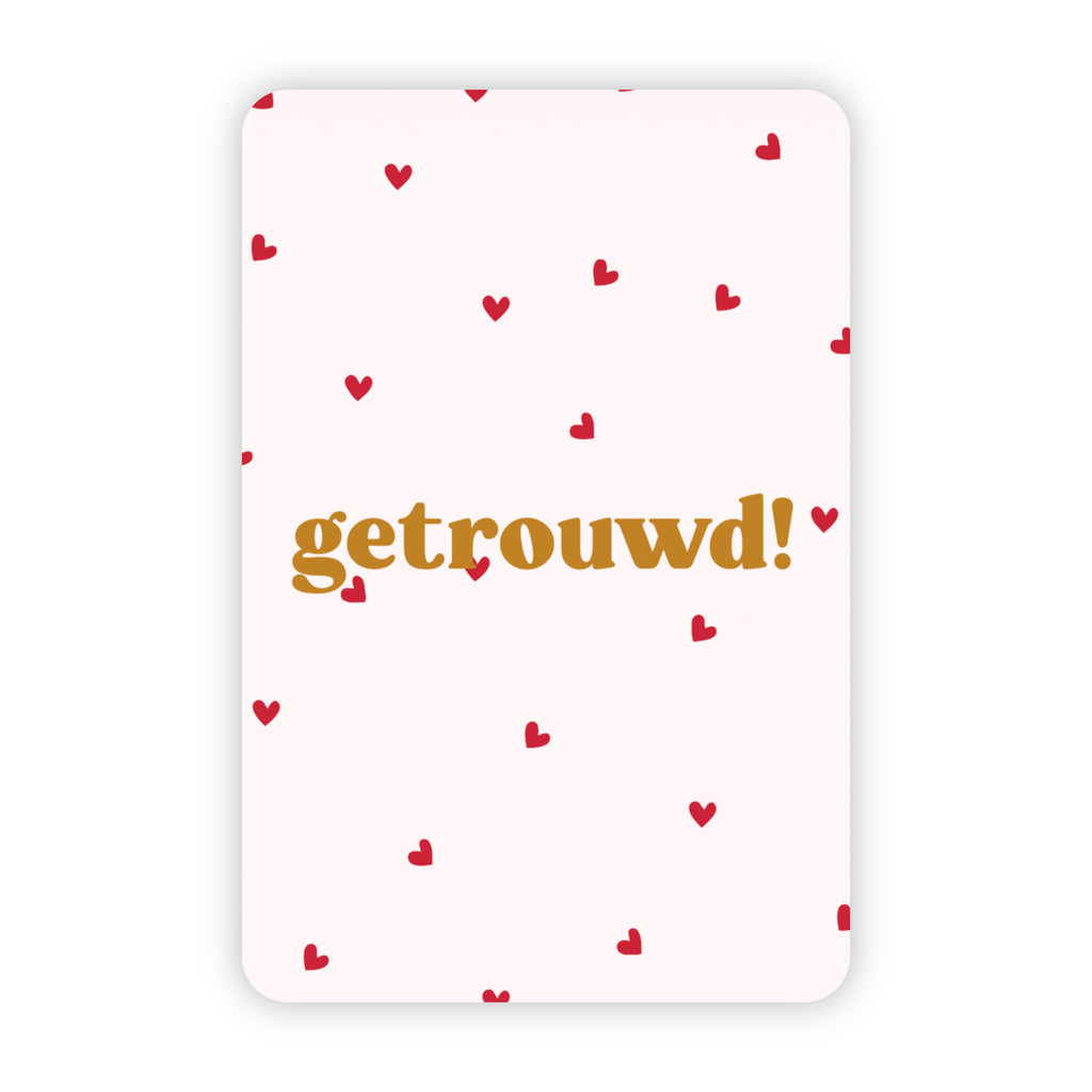 Wenskaart | Getrouwd goudfolie