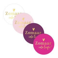 Cadeaustickers | Zomaar iets liefs 10 stuks goudfolie
