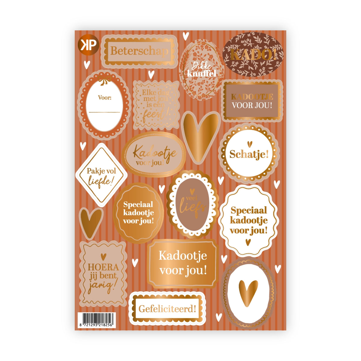 Stickervel | Herfst goudfolie