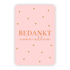 Wenskaart | Bedankt voor alles goudfolie
