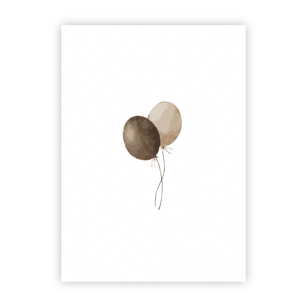 Dubbele wenskaart | Blanco ballonnen
