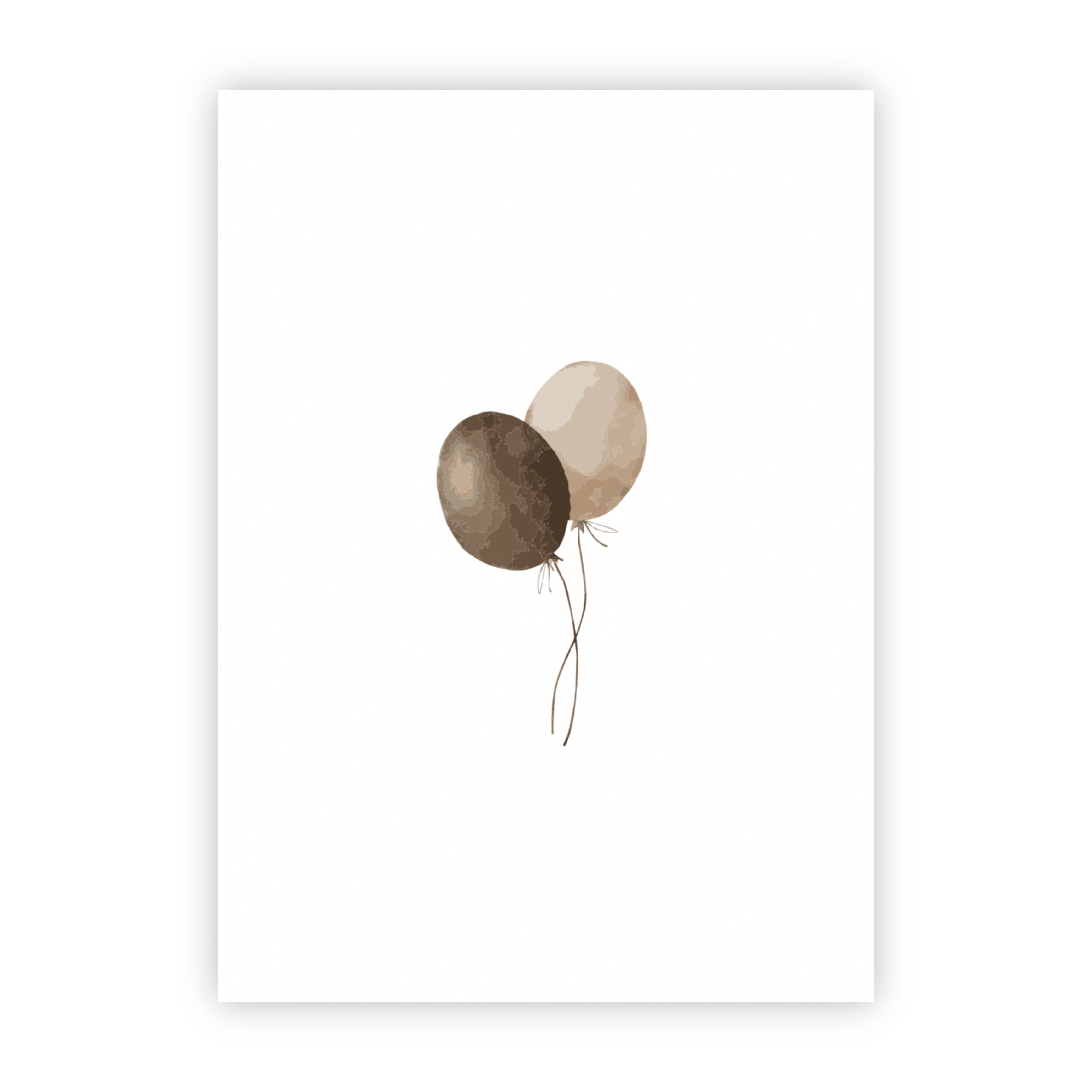 Dubbele wenskaart | Blanco ballonnen