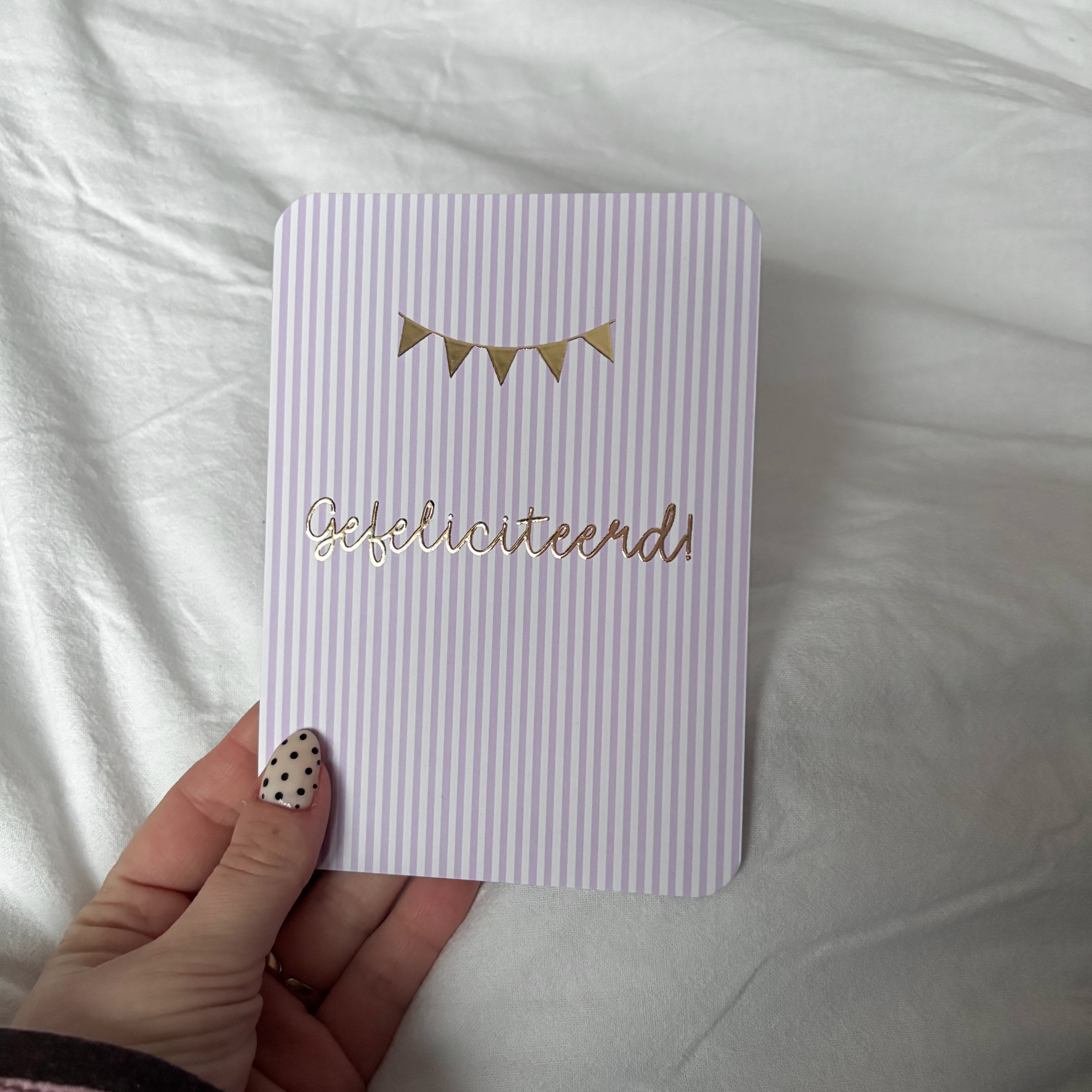 Wenskaart | Gefeliciteerd goudfolie