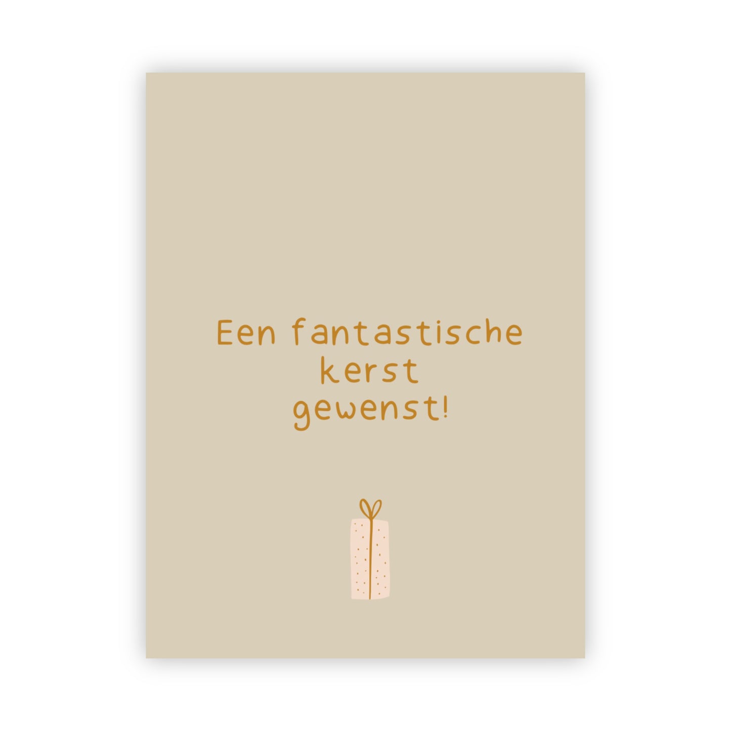 Dubbele kerstkaarten | Set van 10 met goudfolie