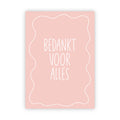 Dubbele wenskaart | Bedankt voor alles