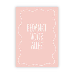 Dubbele wenskaart | Bedankt voor alles